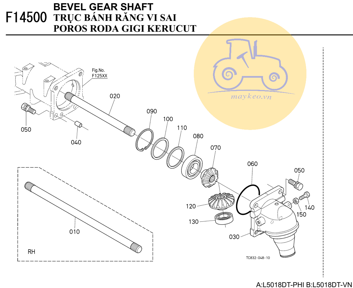 Trục bánh răng vi sai